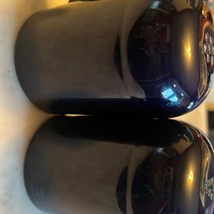 Navy blue salt and pepper shakers from Fiestaware